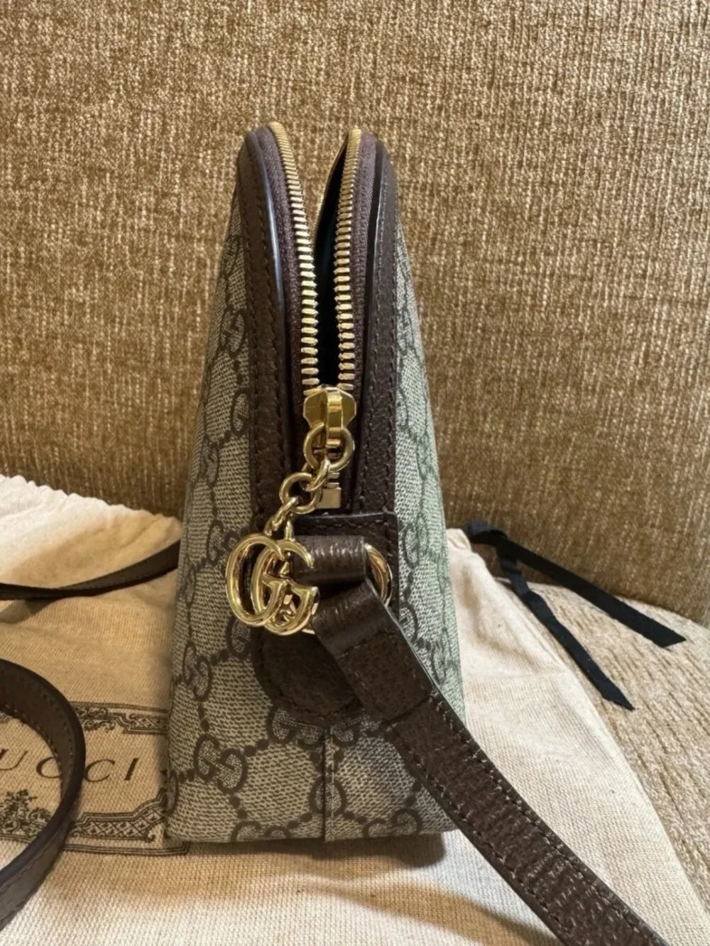 GUCCI OPHIDIA GG Small Dome Shoulder Bag
